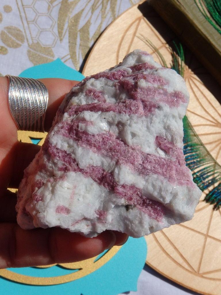 Large & Raw Pink Tourmaline Inclusions In Milky Quartz Matrix - Earth Family Crystals