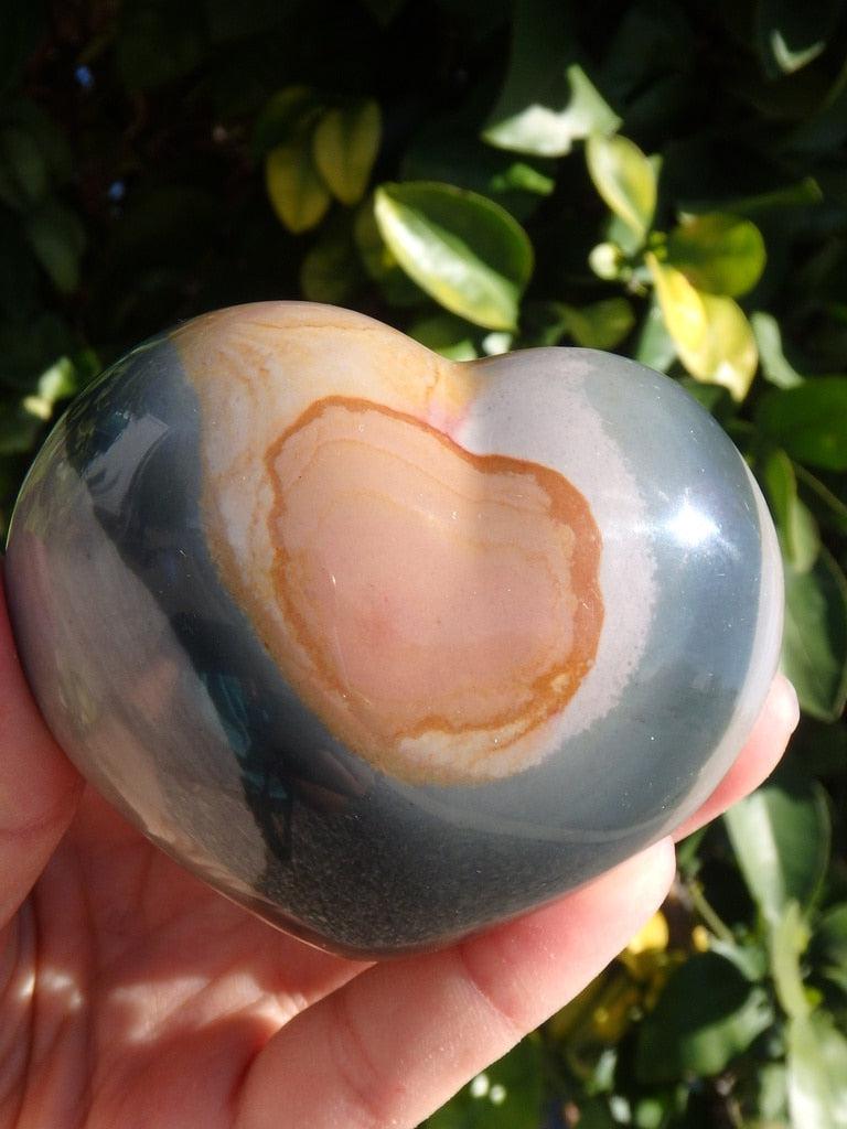 Interesting 2 Sided Patterns Polychrome Jasper Heart - Earth Family Crystals