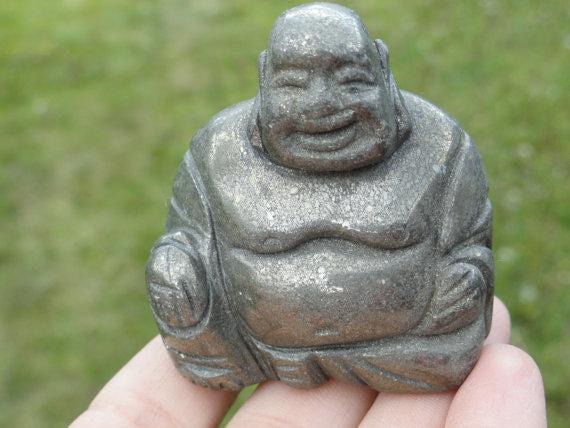 BUDDHA PYRITE CARVING~ - Earth Family Crystals