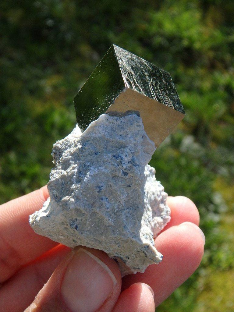 Absolutely Natural Cubic Pyrite in Matrix - Earth Family Crystals