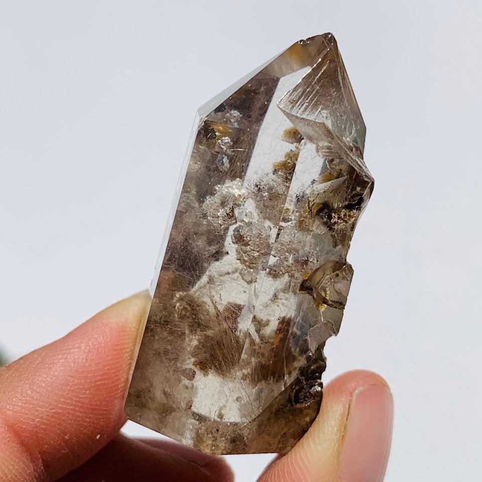 Unique Inner Child Points Shamanic Dream Quartz Standing Partially Polished Point - Earth Family Crystals