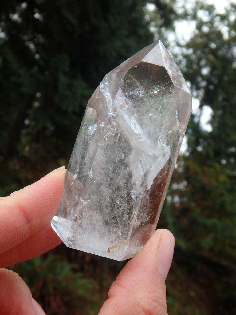 Reserved for Danielle G Green Chlorite Quartz Generator With Inner Child Point Inclusions - Earth Family Crystals