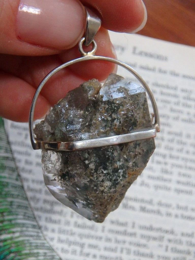 Reserved For Danielle G. Chunky & Natural Shamanic Dream Quartz With Rutile Pendant In Sterling Silver (Includes Silver Chain) - Earth Family Crystals