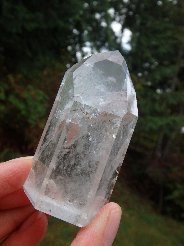 Reserved for Danielle G Green Chlorite Quartz Generator With Inner Child Point Inclusions - Earth Family Crystals