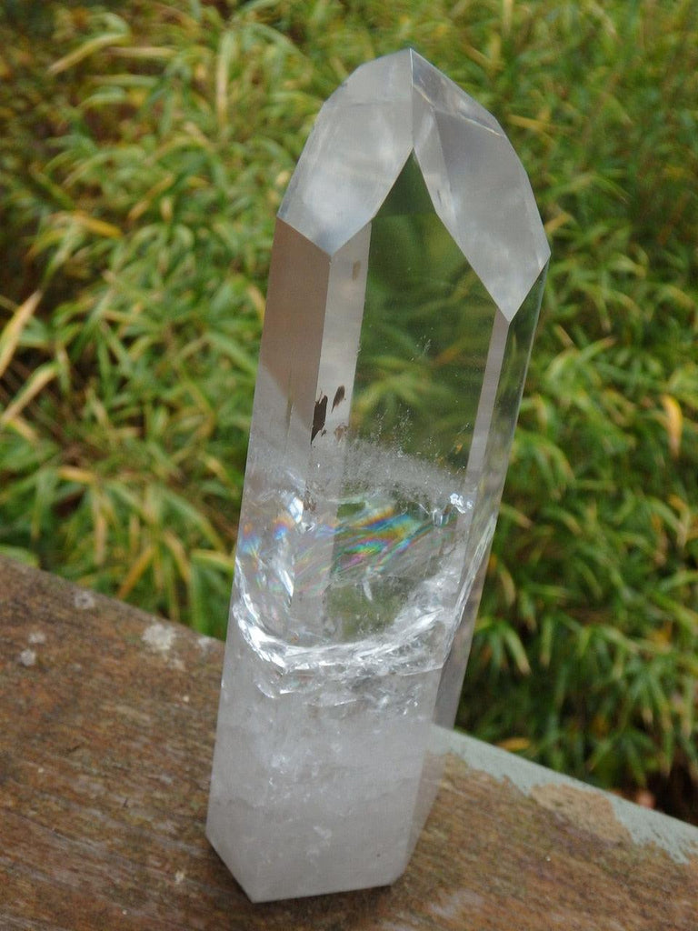 Rainbows! Tall & Amazing Large Clear Quartz Self Standing Tower - Earth Family Crystals