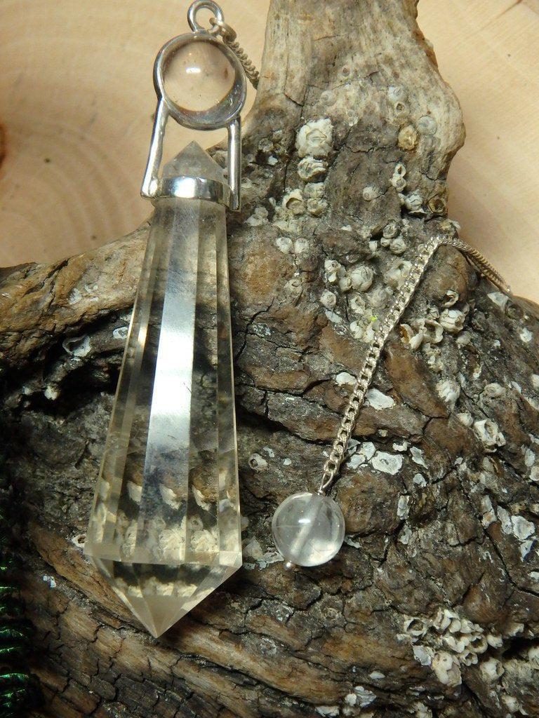 Amazing Himalayan Quartz Vogel Pendulum In Sterling Silver - Earth Family Crystals
