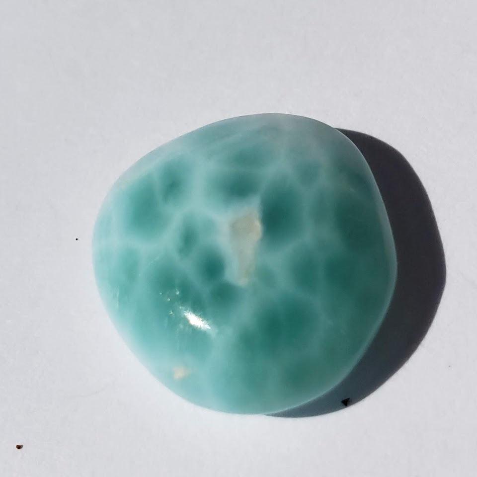 Pretty Polished Blue Larimar Free Form Specimen From The Dominican Republic #5 - Earth Family Crystals