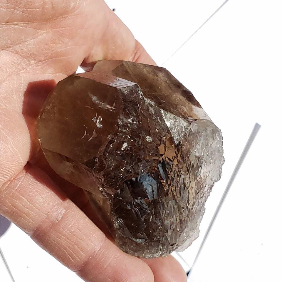 Large Incredible Brilliance Self Healed Multi Point Smoky Quartz Cluster From Brazil - Earth Family Crystals