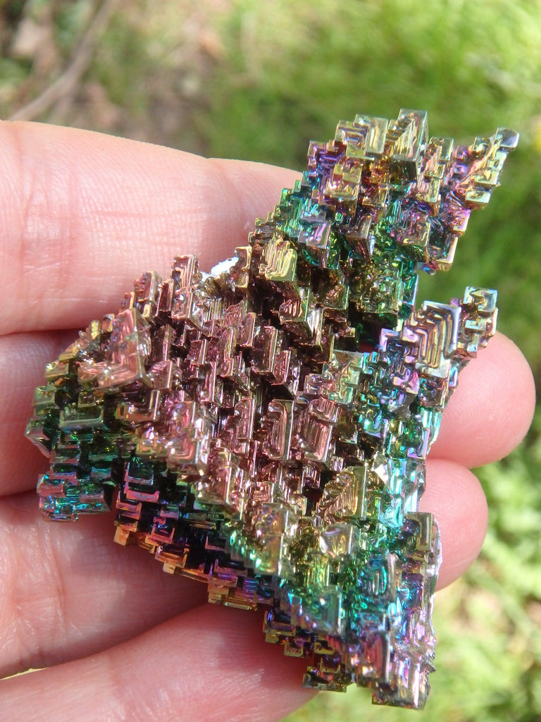 Large 3D Depth Rainbow Bismuth From Germany - Earth Family Crystals