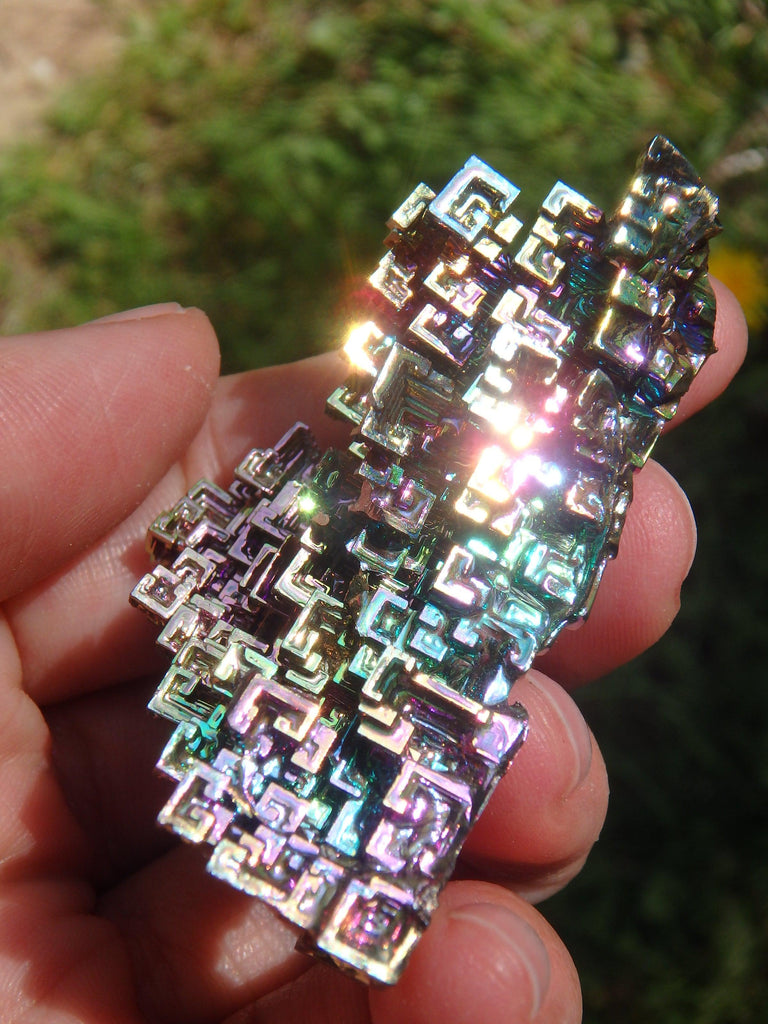 Large 3D Depth Rainbow Bismuth From Germany - Earth Family Crystals