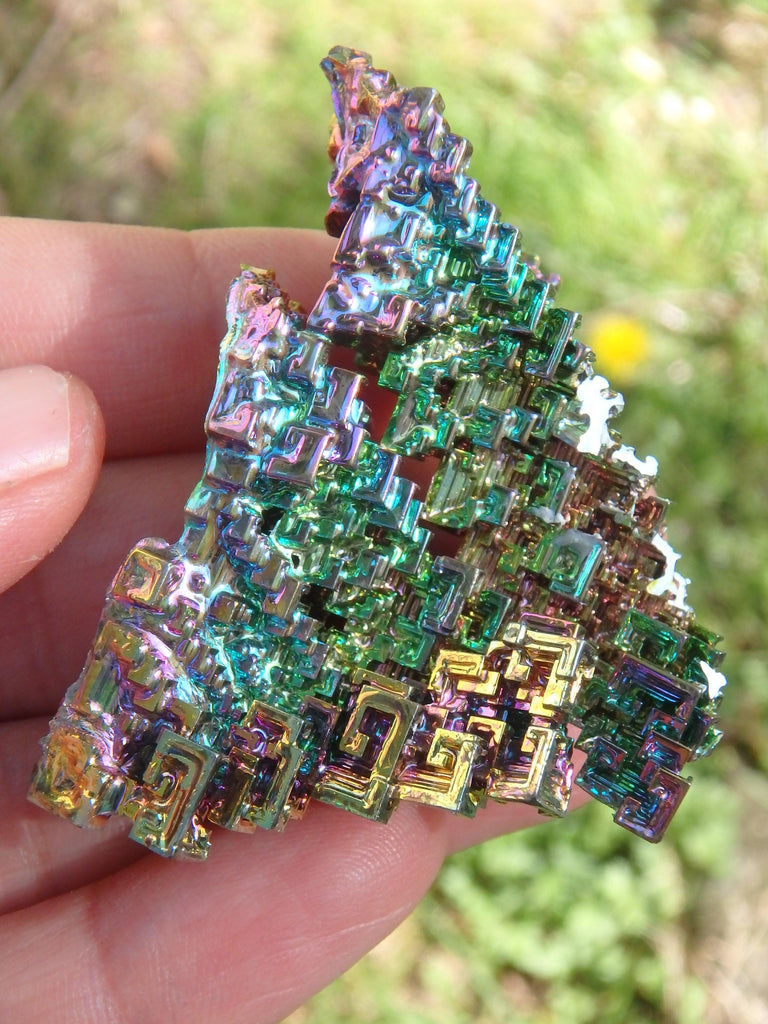 Large 3D Depth Rainbow Bismuth From Germany - Earth Family Crystals