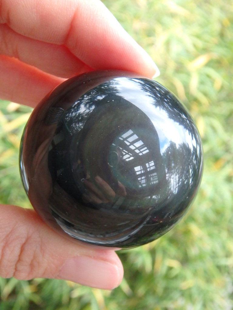 Mesmerizing Patterns Rainbow Obsidian Sphere - Earth Family Crystals