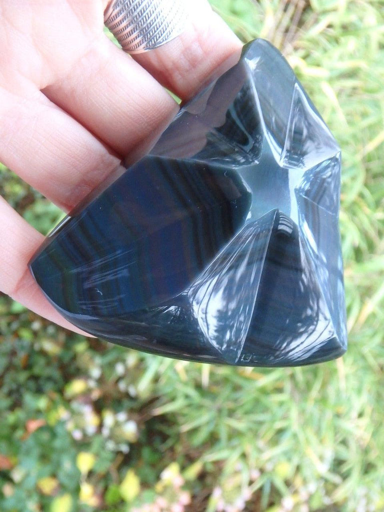 Star Bright~Stunning Rainbow Obsidian Star Display Specimen - Earth Family Crystals