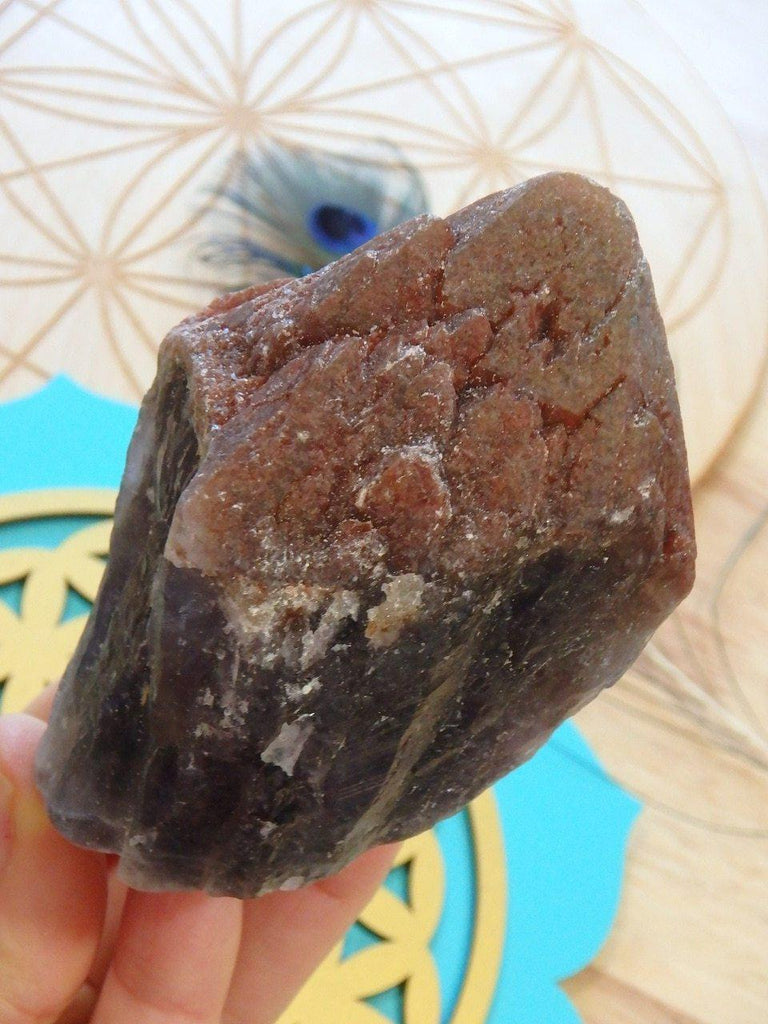 Amazing Chunky Elestial Red Amethyst Point From Brazil - Earth Family Crystals