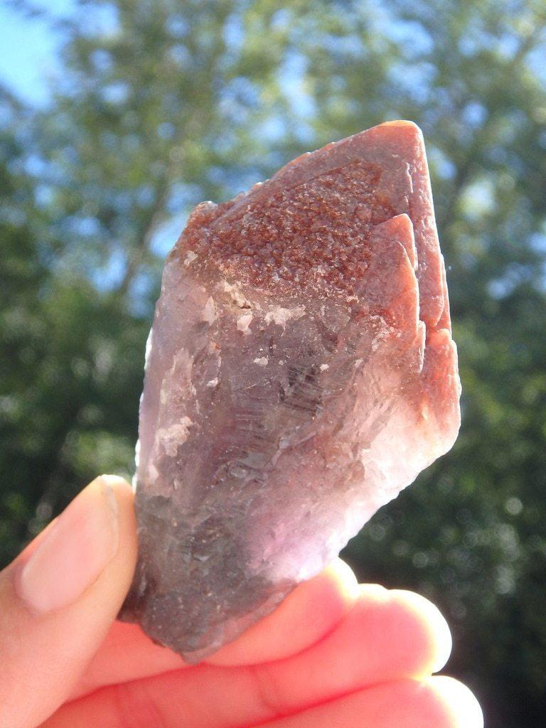 Amazing Rare Red Amethyst Point From Brazil - Earth Family Crystals