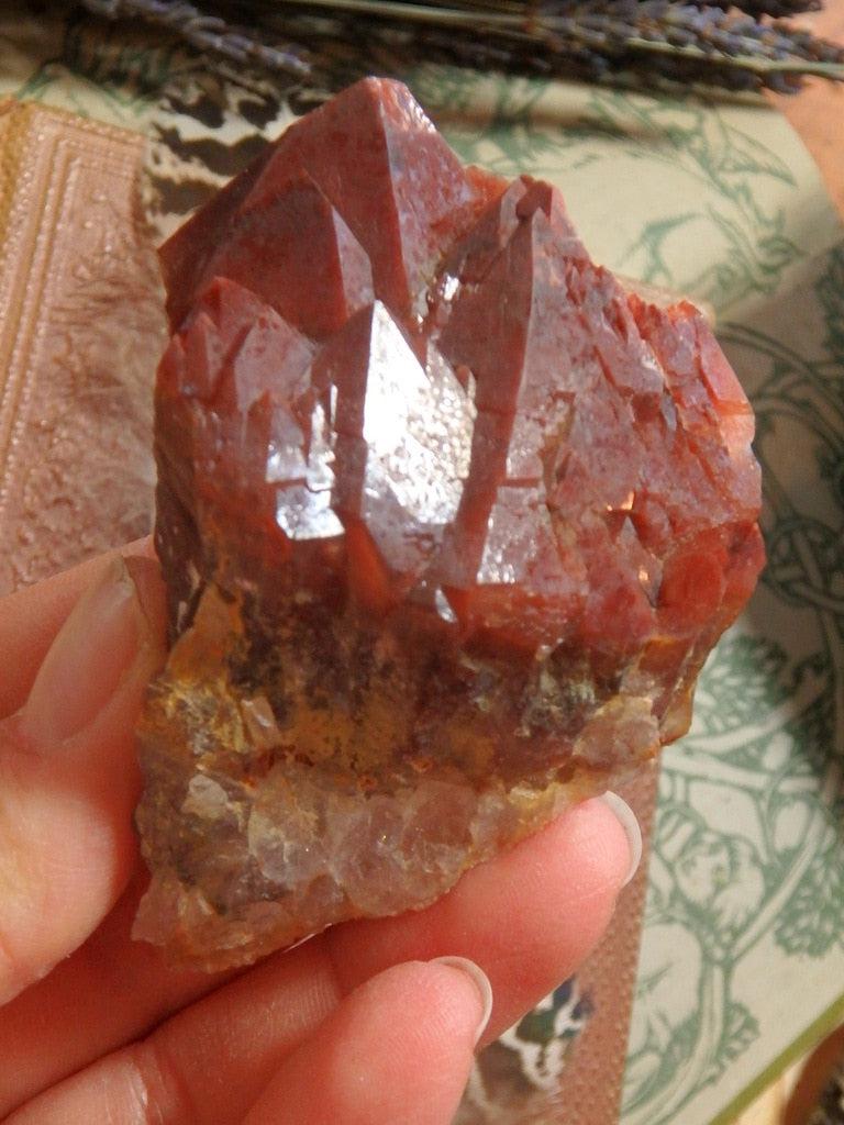 Reserved for Danielle Amazing Red Amethyst Point Specimen From Brazil - Earth Family Crystals