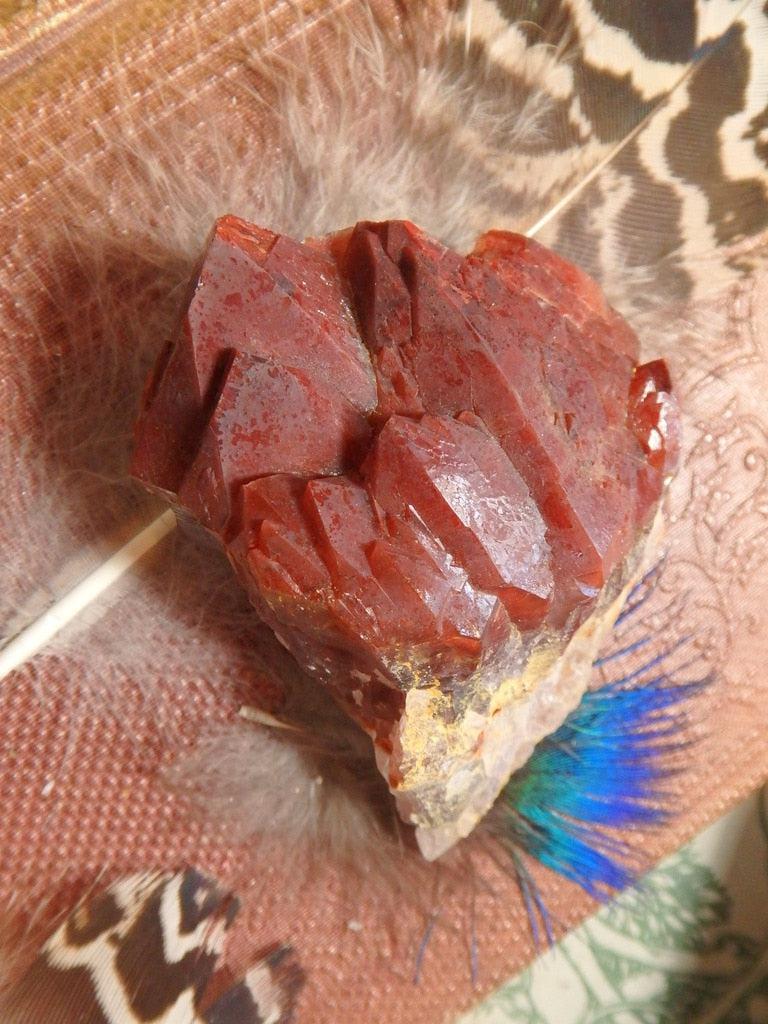 Reserved for Danielle Amazing Red Amethyst Point Specimen From Brazil - Earth Family Crystals