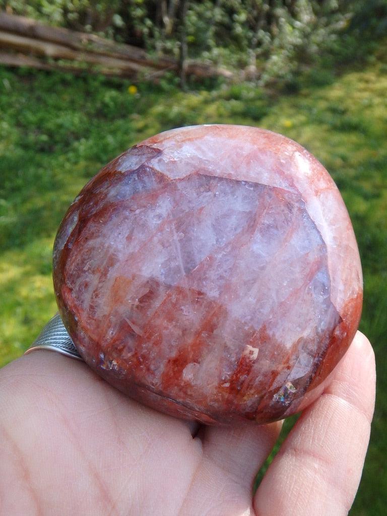 Large Saturated Red Hematoid Quartz Polished Specimen - Earth Family Crystals