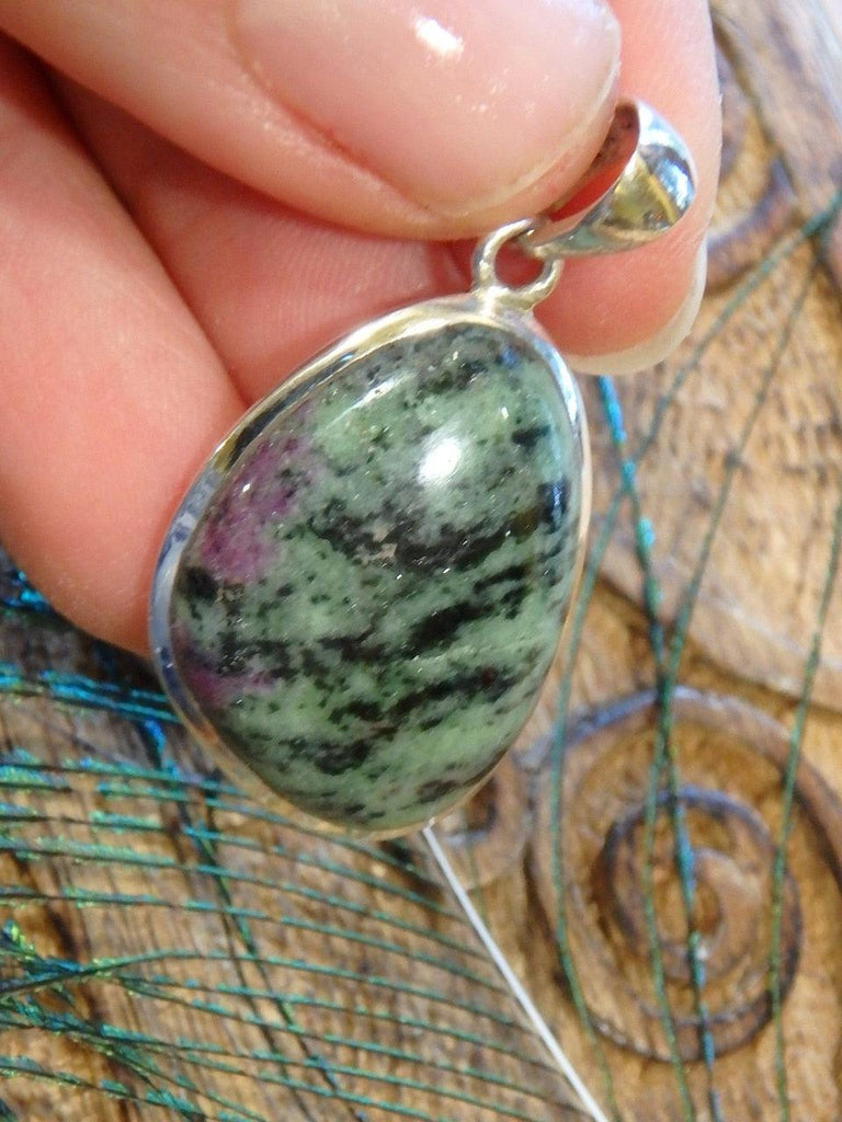 Lovely Ruby Zoisite Pendant In Sterling Silver (Includes Silver Chain)1 - Earth Family Crystals