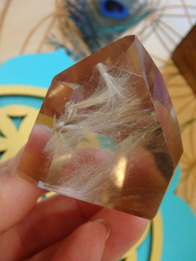 Fantastic Golden Hairs of Rutile Smoky Quartz Self Standing Specimen - Earth Family Crystals