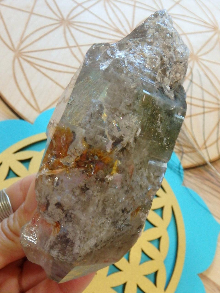 Large Samadhi Green Soul Healing Quartz Twin Point From The Himalayas - Earth Family Crystals
