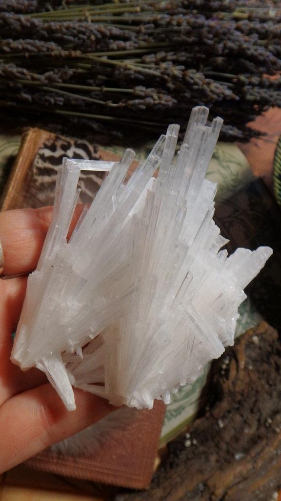 Reserved For Nanette  Absolutely Stunning~ One of a Kind Clear Scolecite Specimen From India - Earth Family Crystals