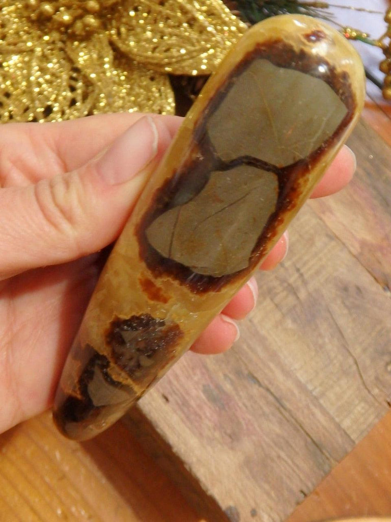 Soothing Golden Septarian Wand Carving~Ideal for Massage! - Earth Family Crystals