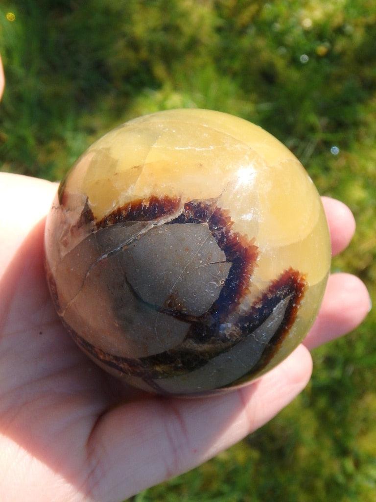 Special Septarian Gemstone Sphere Carving - Earth Family Crystals