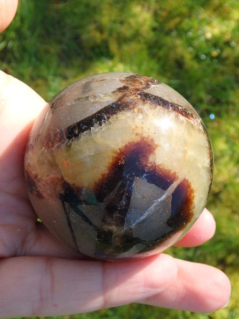 Special Septarian Gemstone Sphere Carving - Earth Family Crystals