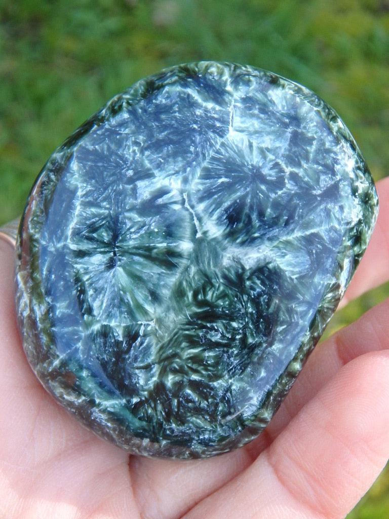 RESERVED For Alesha~ Gorgeous Patterns! Large Angel Wings Seraphinite Polished Specimen - Earth Family Crystals