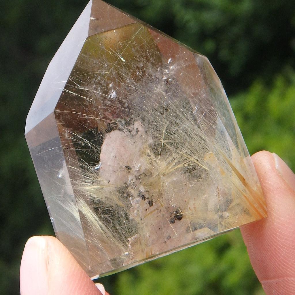 Shamanic Dream Quartz With Golden Rutile Threads - Earth Family Crystals