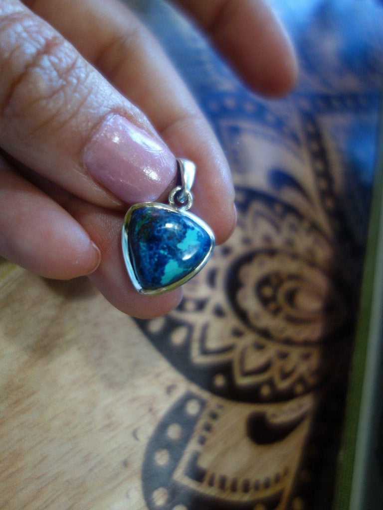 Adorable Shield Style Shattuckite Pendant In Sterling Silver (Includes Silver Chain) - Earth Family Crystals