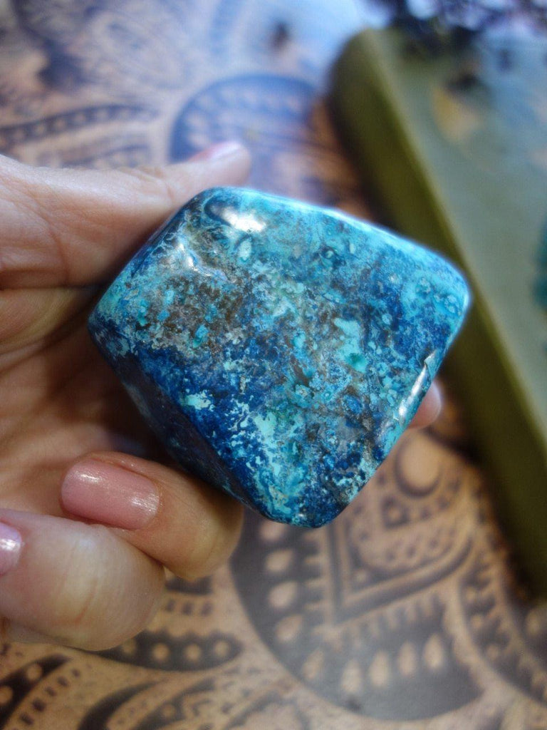 Beautiful Vibrant Blues Shattuckite Polished Free Form Specimen - Earth Family Crystals