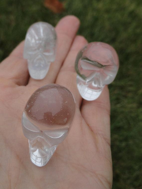 Amazing Ice water Clear QUARTZ CRYSTAL SKULL - Earth Family Crystals