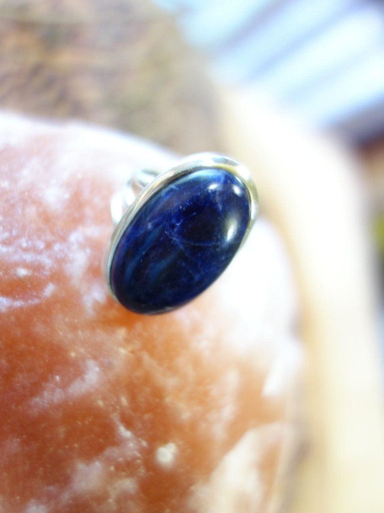 Deep Blue Sodalite Ring In Sterling Silver (Size 7) - Earth Family Crystals