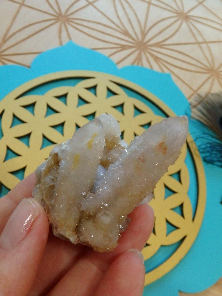 Pretty White Fairy Spirit Quartz With a Hint of Citrine - Earth Family Crystals