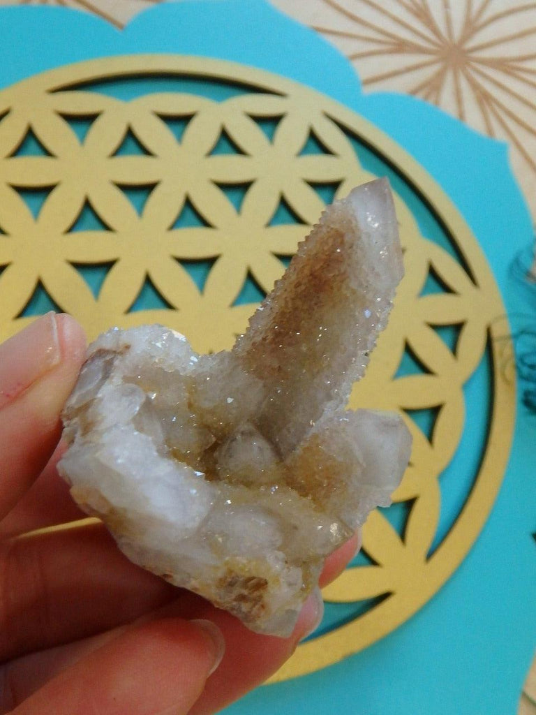 Pretty White Fairy Spirit Quartz With a Hint of Citrine - Earth Family Crystals