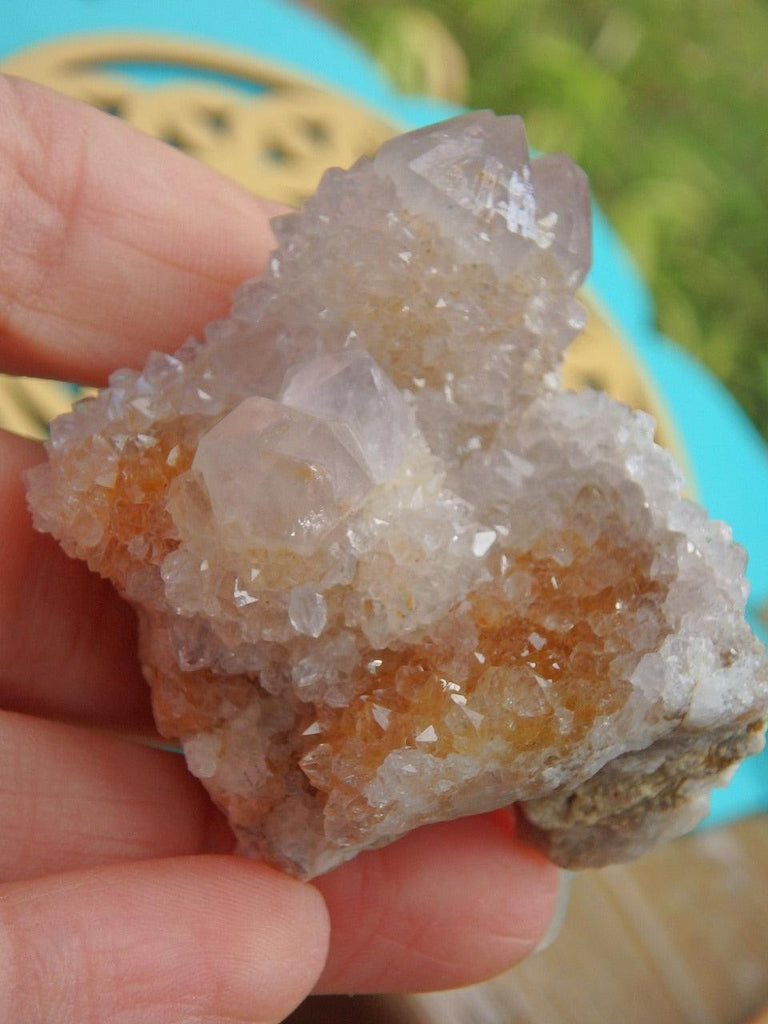 White Light Spirit Quartz With Hints of Golden & purple - Earth Family Crystals