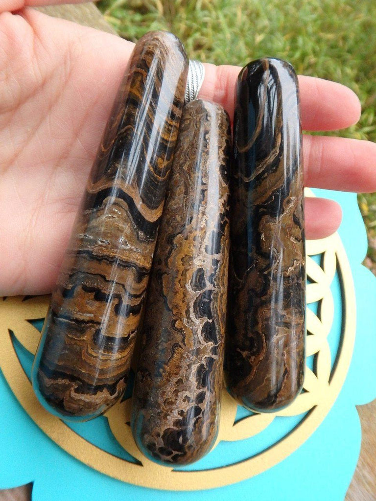 Awesome Patterns Stromatolite Gemstone Wand Carving (1) - Earth Family Crystals