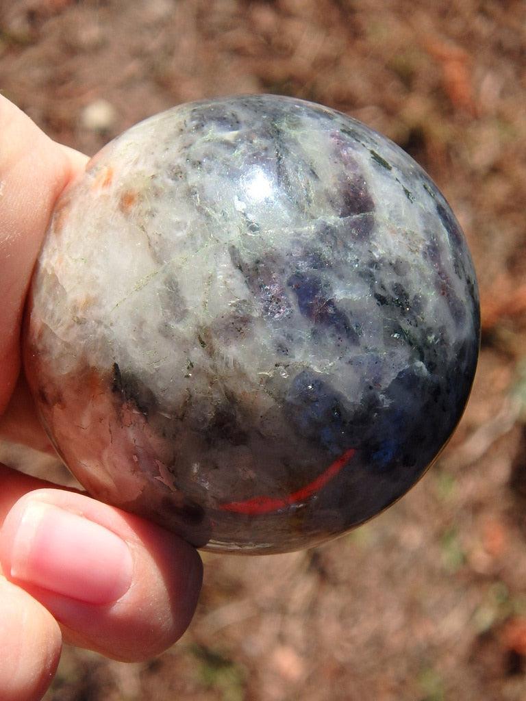 RESERVED FOR ALESHA~Beautiful Large Iolite & Shimmering Sunstone Sphere - Earth Family Crystals