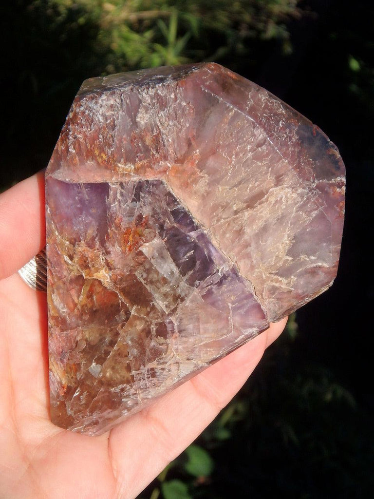 Stunning Inclusions! Super 7 Partially Polished Specimen  1 - Earth Family Crystals