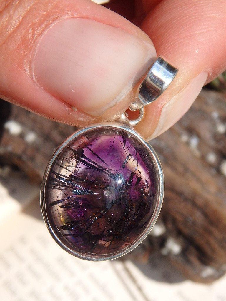 Amazing Energy Super 7 Gemstone Pendant In Sterling Silver (Includes Silver Chain) - Earth Family Crystals
