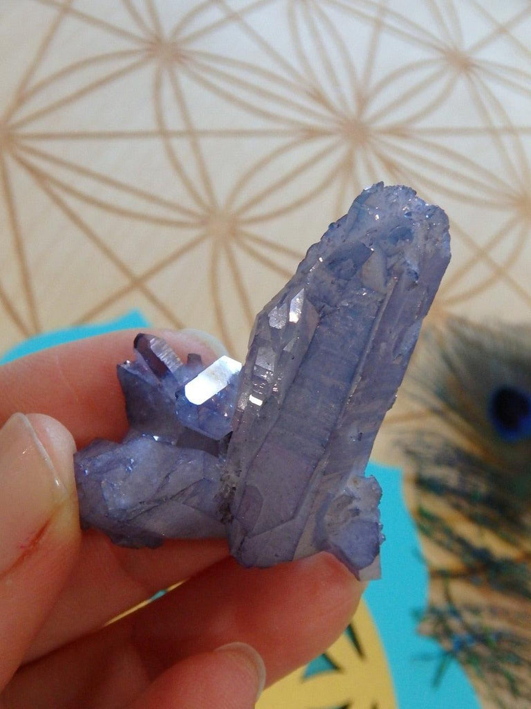 Lovely Tanzan Aura Quartz Specimen 1 - Earth Family Crystals