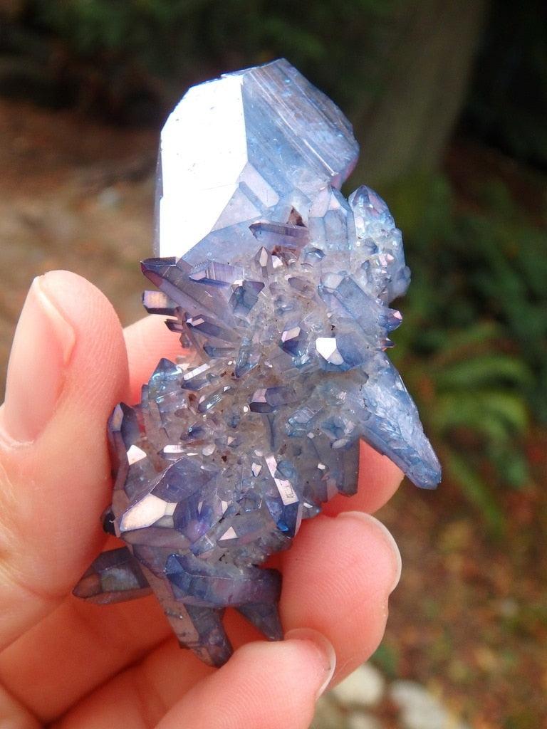 Pretty Tanzan Aura Quartz Cluster 2 - Earth Family Crystals