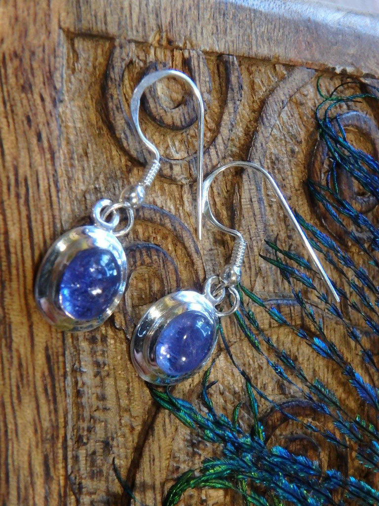 Rare Gorgeous Purple Tanzanite Earrings In Sterling Silver - Earth Family Crystals