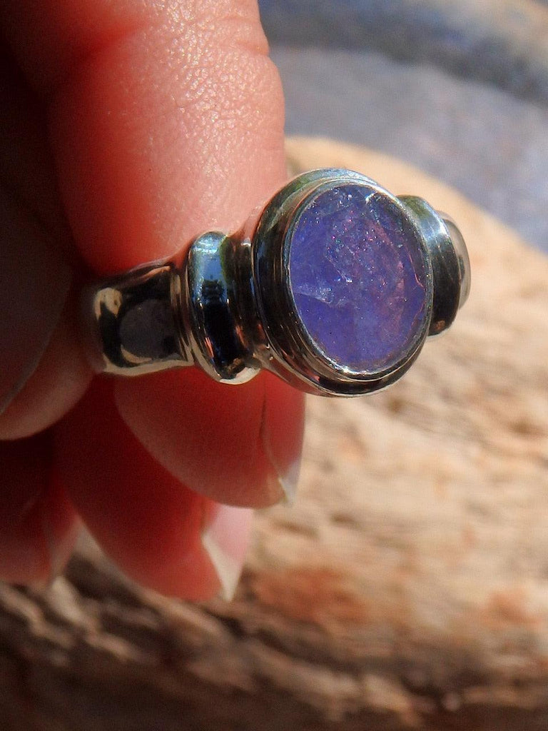 Faceted Sweet Purple Tanzanite Ring in Sterling Silver (Size 7.5) - Earth Family Crystals