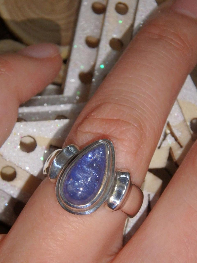 Optical Lilac Tanzanite Ring in Sterling Silver (Size 7) - Earth Family Crystals