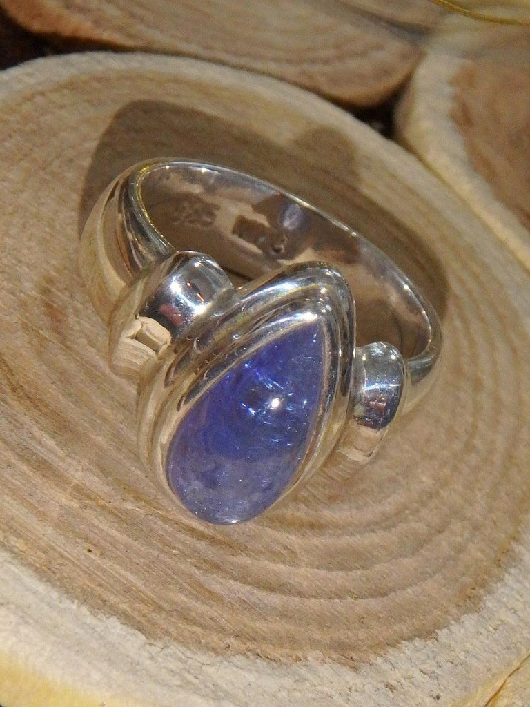 Optical Lilac Tanzanite Ring in Sterling Silver (Size 7) - Earth Family Crystals