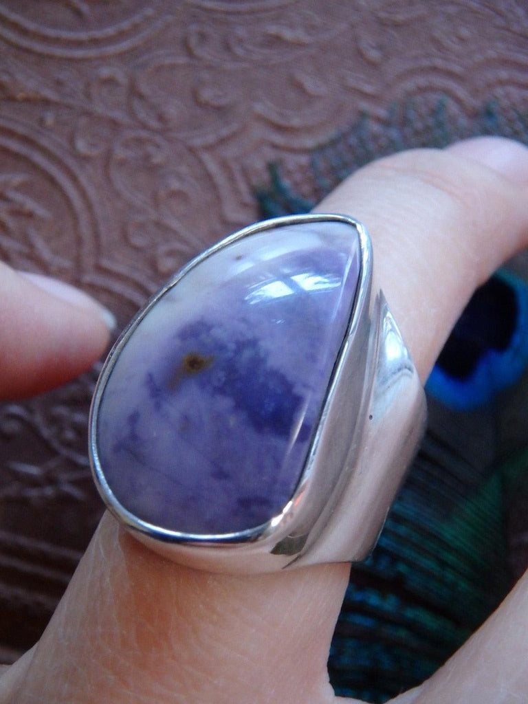 Incredible Chunky & Rare Tiffany Stone Gemstone Ring In Sterling Silver (Size 7) - Earth Family Crystals