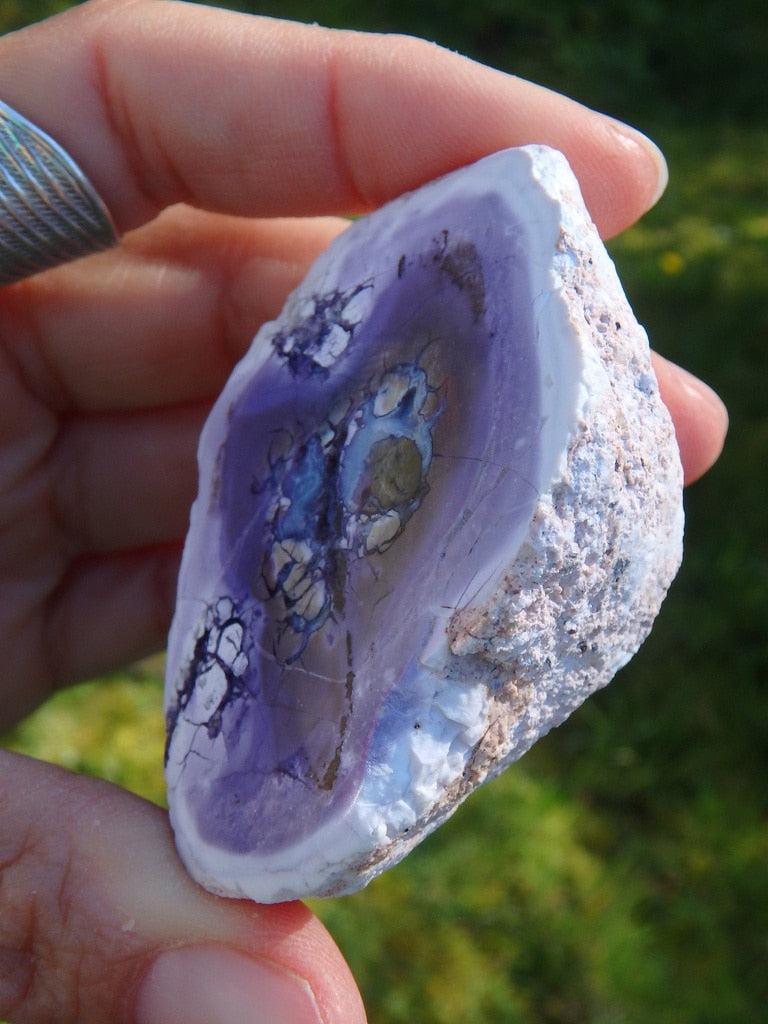 Rare! Spectacular Partially Polished Purple Tiffany Stone Specimen - Earth Family Crystals